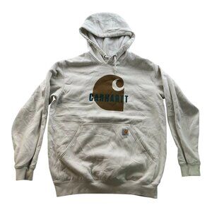 Carhartt Mens Hoodie Sweatshirt Medium Fleece Graphic Logo Classic Loose Fit